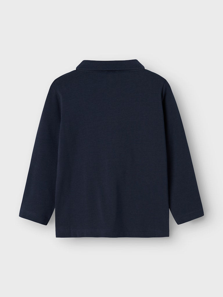 Boy's Rumle Long Sleeve Top-Dark Sapphire-Back View