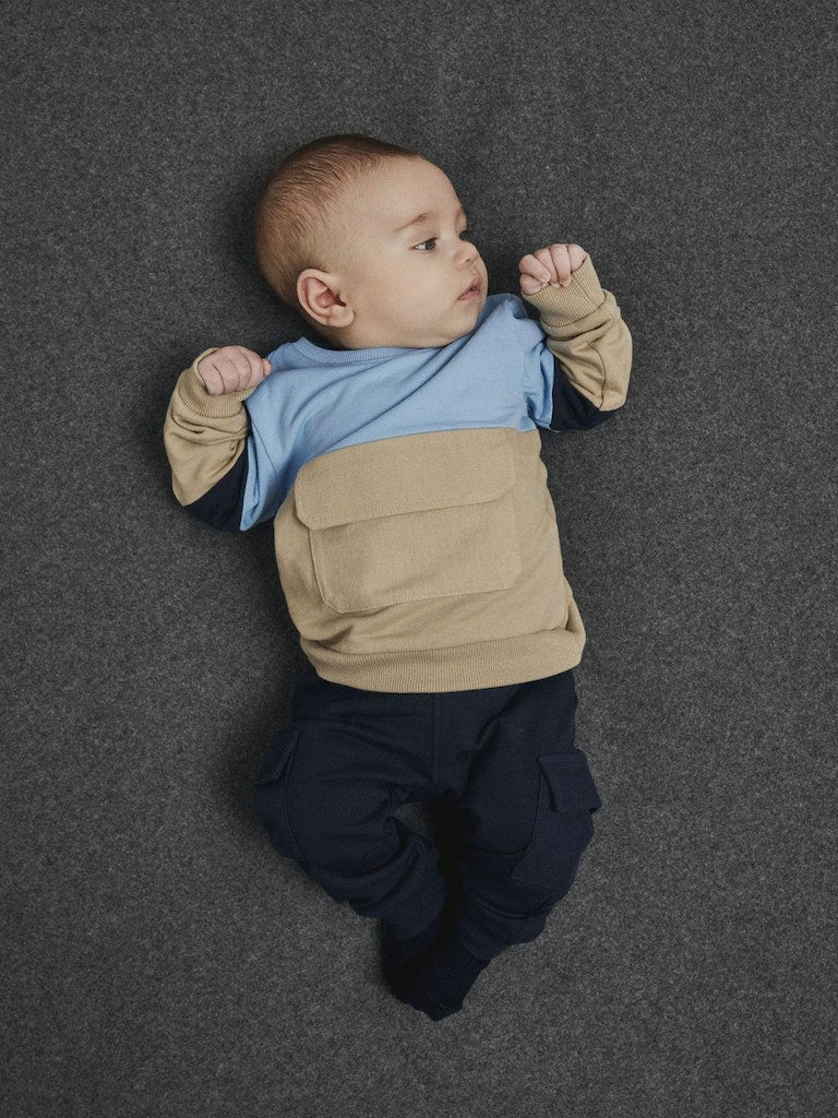 Boy's Solly Sweat Pant-Dark Sapphire-Mdoel Front View