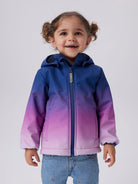 NAME IT Malta Softshell Dipdye Deep Blue Girls Jacket Deep Blue front view