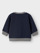 NAME IT Kiddy Long Sleeve Sweat Cardigan Navy Blazer flat front view