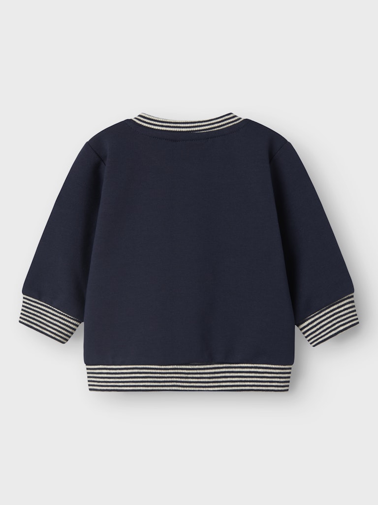 NAME IT Kiddy Long Sleeve Sweat Cardigan Navy Blazer flat front view