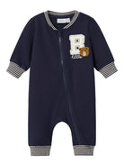 NAME IT Kiddy Long Sleeve Sweat Suit Navy Blazer model front view