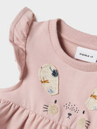 NAME IT Kleo Sweat Spencer Dress peyote melange back view