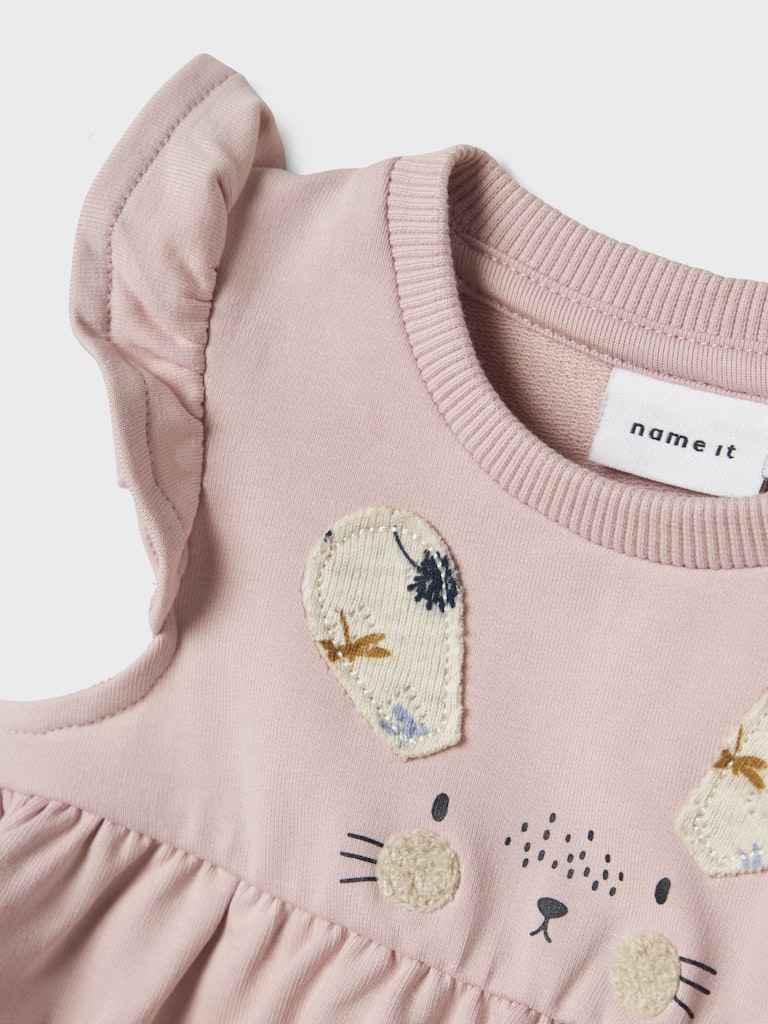NAME IT Kleo Sweat Spencer Dress peyote melange back view