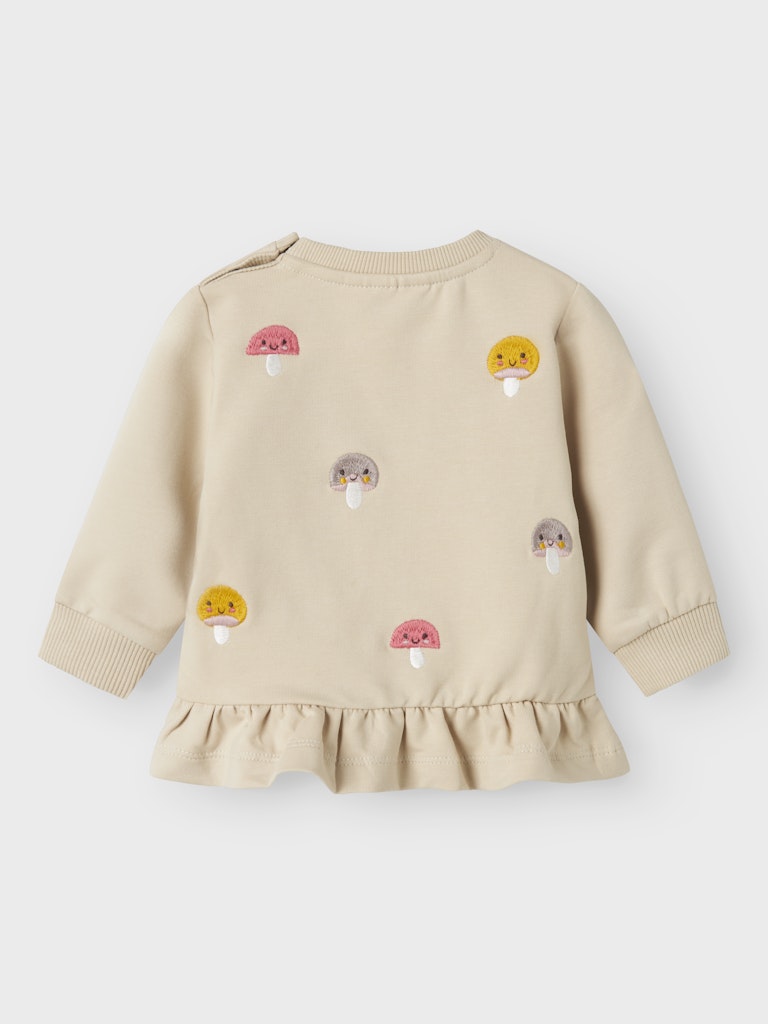 Lamella Long Sleeve Sweatshirt Beige-Back View