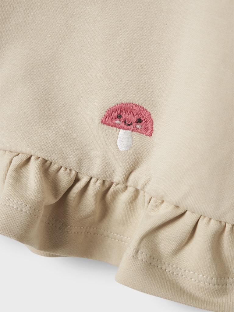 Lamella Long Sleeve Sweatshirt Beige-Print Detail