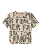 NAME IT Leander Short Sleeve Top Dusty Blue back view