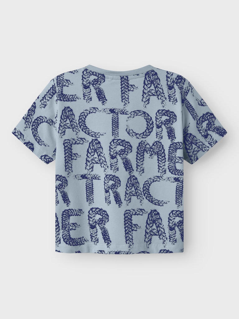 Leander Short Sleeve Dusty Blue Top-Back view