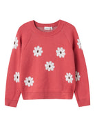 NAME IT Leia Long Sleeve Knit Rapture Rose front view