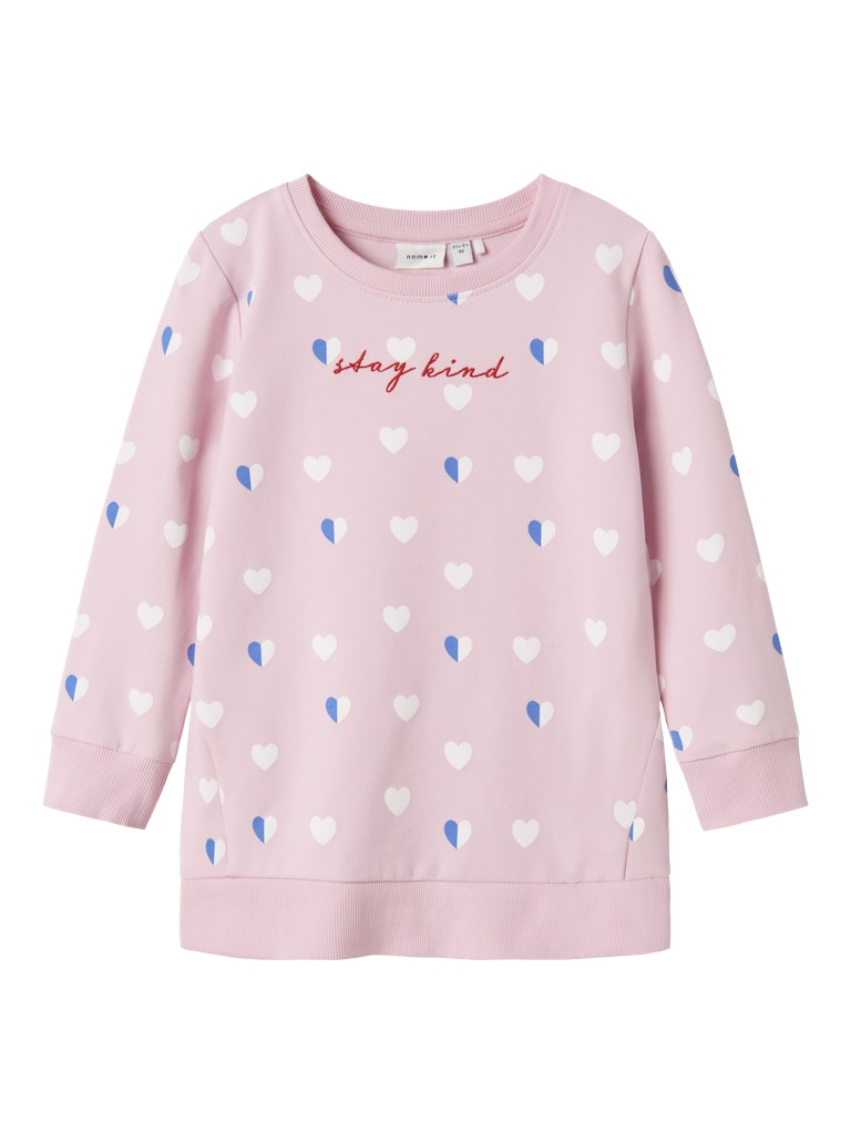 Girl's Lia Sweat Tunic in pink-Ghost Front View