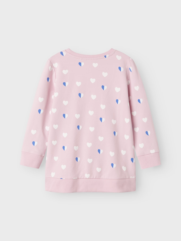 Girl's Lia Sweat Tunic in pink-Back View