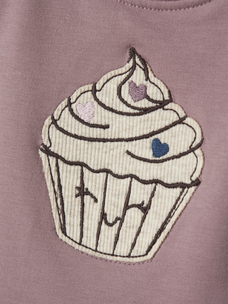 NAME IT Nilda Sweat Dress-Toadstool Toadstool detail view