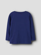 NAME IT Ninna Long Sleeve Top-Blueprint Blueprint model front view