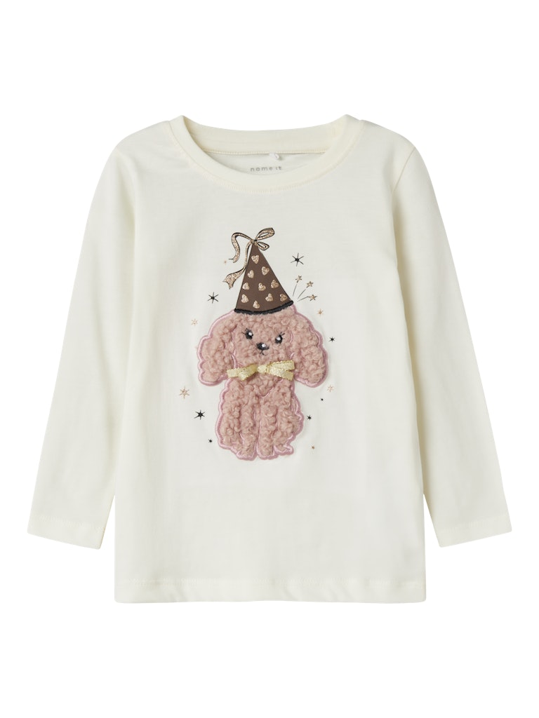 Ninna Long Sleeve Top-Cloud Dancer-Front View