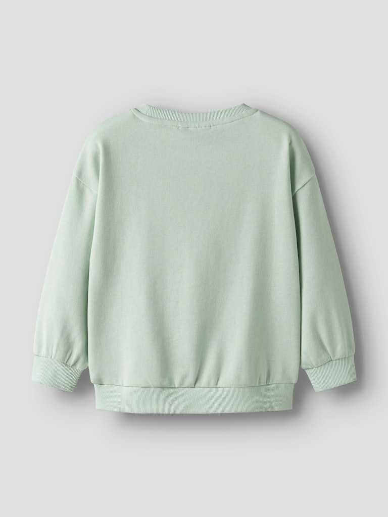 NAME IT Valona Long Sleeve Relax Sweat Gossamer Green detail view