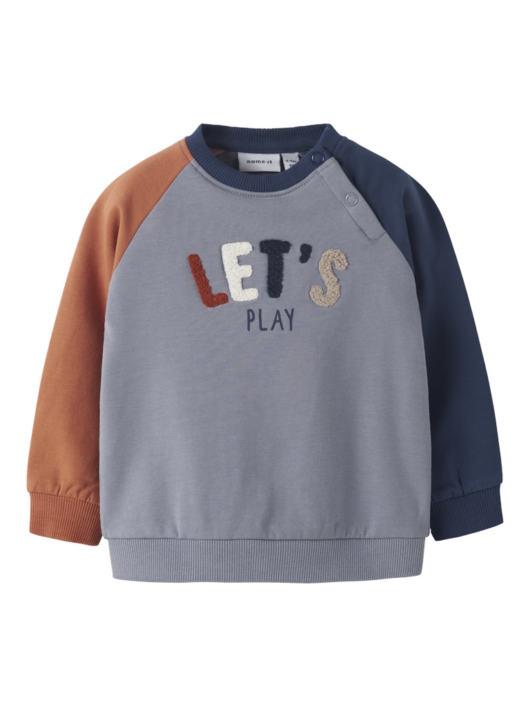 NAME IT Oktav Long Sleeve Sweatshirt-Insignia Blue Insignia Blue front view