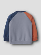 NAME IT Oktav Long Sleeve Sweatshirt-Insignia Blue Insignia Blue model front view