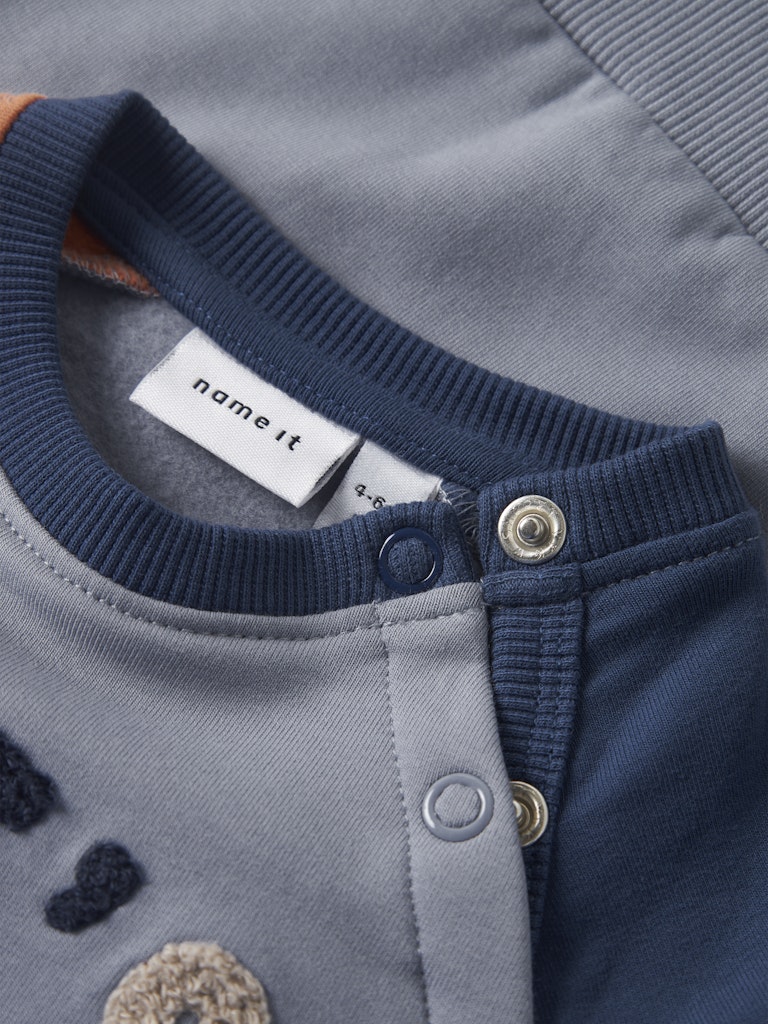 NAME IT Oktav Long Sleeve Sweatshirt-Insignia Blue Insignia Blue detail view