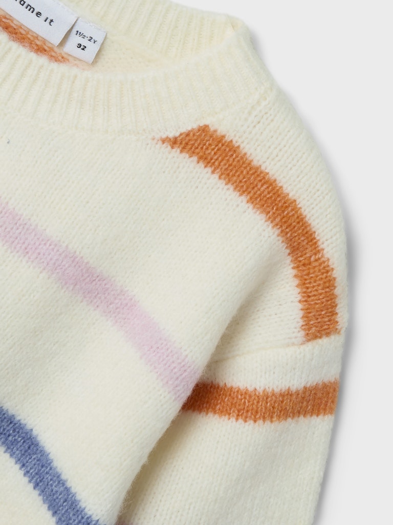 NAME IT Olenska Long Sleeve Knit Box-Cloud Dancer Cloud Dancer detail view