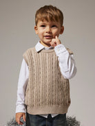 NAME IT Roman Knit Vest-Island Fossil Island Fossil front view