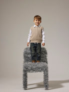 NAME IT Roman Knit Vest-Island Fossil Island Fossil model front view