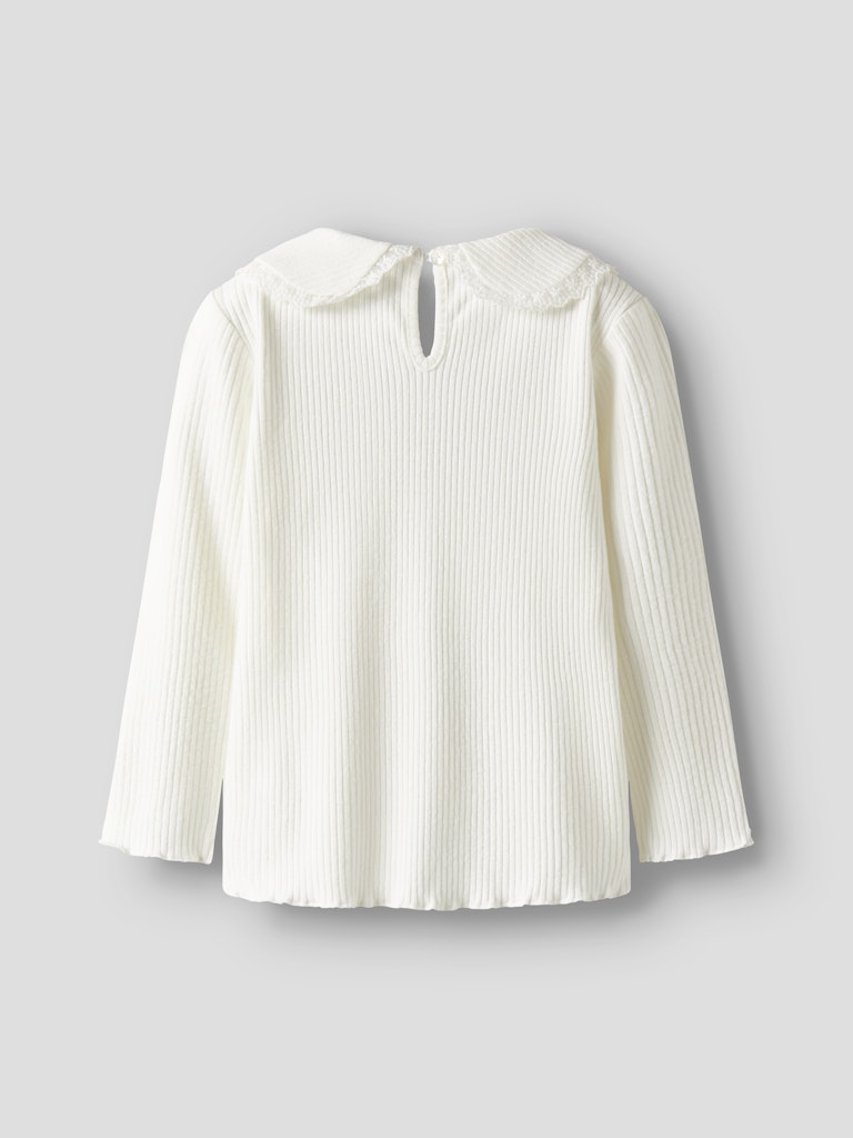 Baila Long Sleeve Top-Bright White-Back View