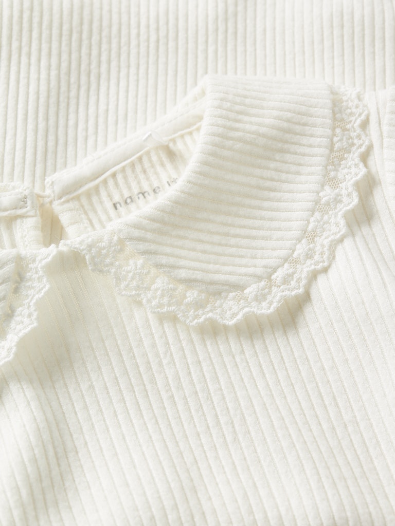 Baila Long Sleeve Top-Bright White-Collar Detail