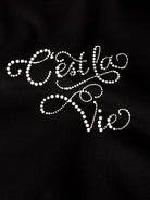 NAME IT Retta Long Sleeve Sweatshirt-Black Black model front view