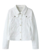 NAME IT Reja Twill Denim Jacket-Bright White Bright White detail view
