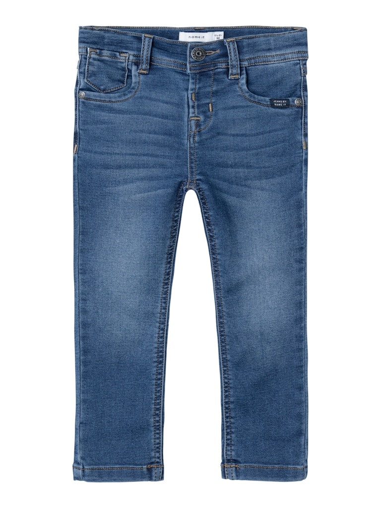 NAME IT Silas Slim Sweat Jeans 8001-Dark Blue Denim Dark Blue Denim front view
