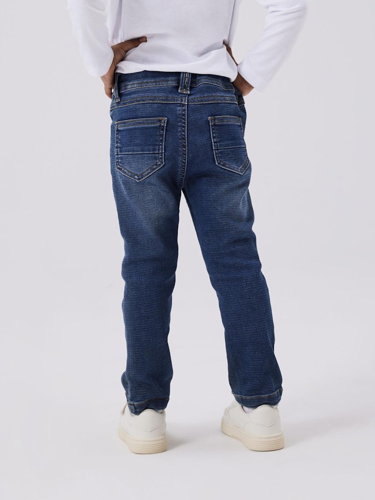 Silas Slim Sweat Jeans 8001-Dark Blue Denim-Back model view