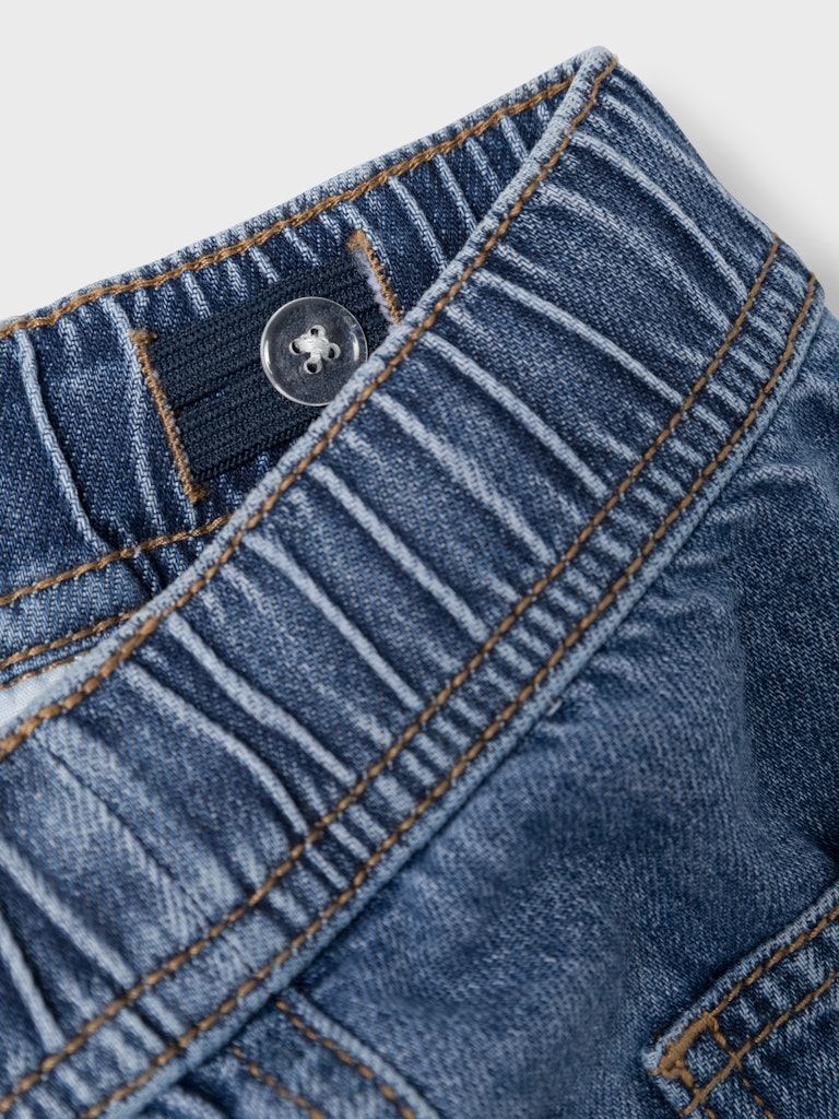 NAME IT Ryan Jogger Jeans 9900 - Dark Blue Denim Dark Blue Denim flat front view
