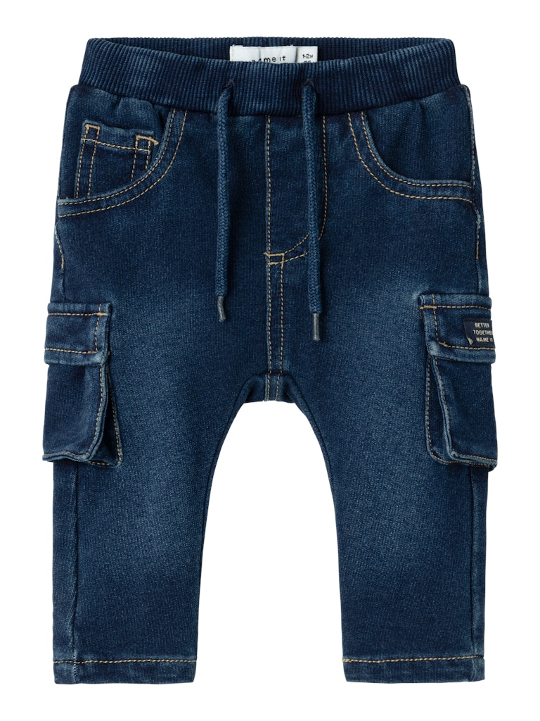 Ben Baggy Sweat Cargo Jeans 2770-Dark Blue Denim