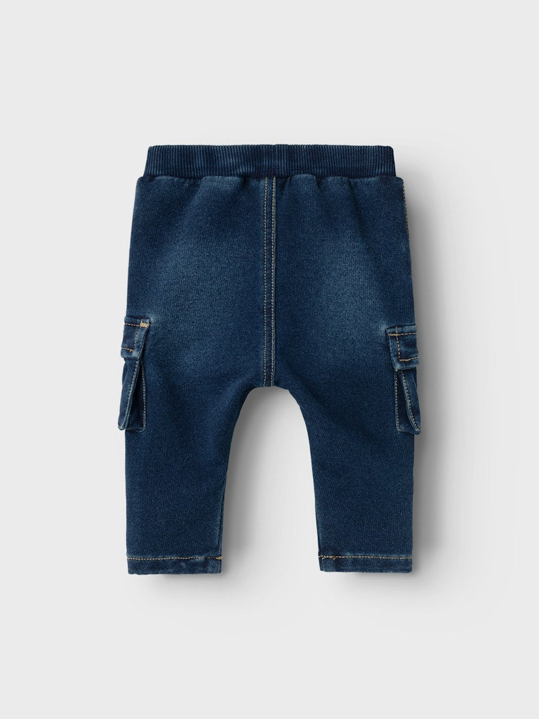 Ben Baggy Sweat Cargo Jeans 2770-Dark Blue Denim-Back detail