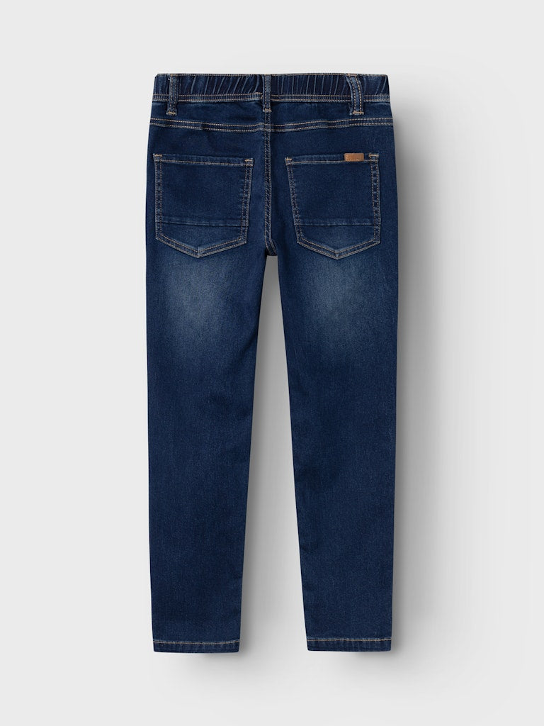 Boy's Ryan Slim Sweat Jeans 5225-Denim Blue-Back View