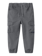 NAME IT Ben Cargo Pant 1771-Lava Smoke Lava Smoke back view