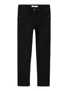 NAME IT Silas Black Slim Jeans Black front view