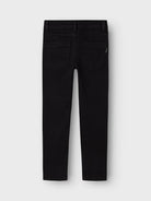 NAME IT Silas Black Slim Jeans Black model front view