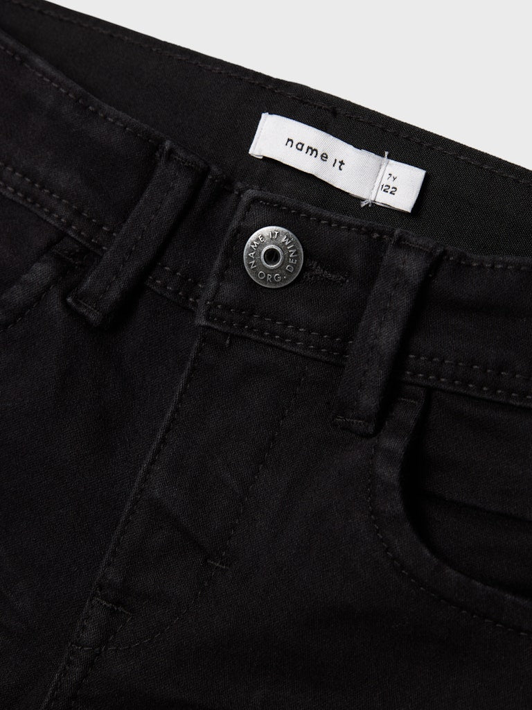 Silas Black Slim Jeans-Fastening view