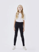 NAME IT Vivian Kid Girl Leggings Navy model front view
