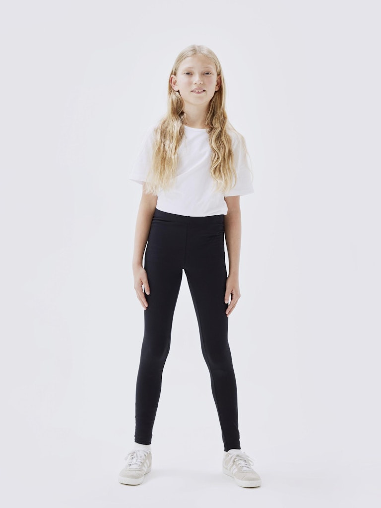 NAME IT Vivian Kid Girl Leggings Navy model front view