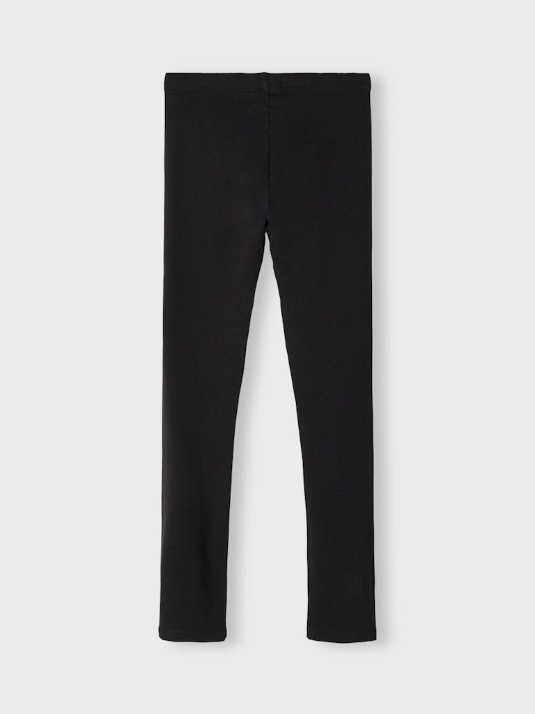 NAME IT Davina Black Solid Leggings Black back view