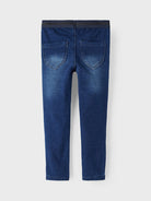 NAME IT Salli Slim Mini Sweat Jeans Dark Blue Denim/Dark Sapphire back view