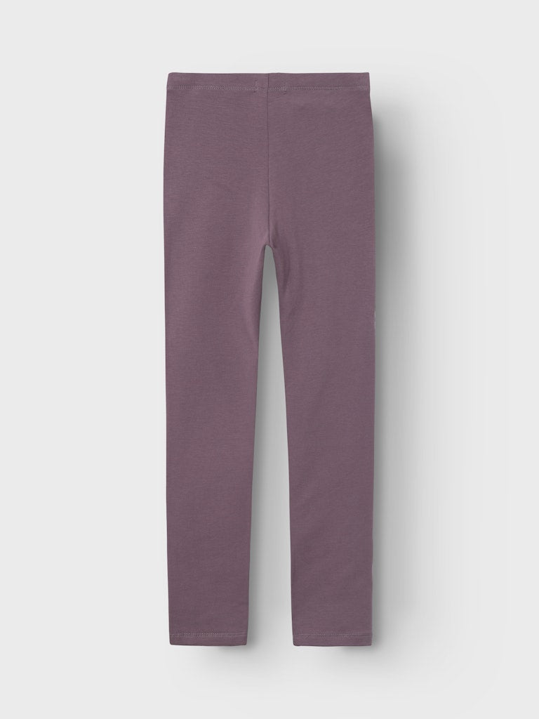 Purple leggings on a white background