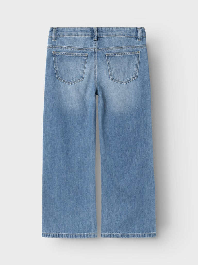 NAME IT Rose Wide Jeans 5529 Medium Blue Denim back view
