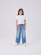 NAME IT Rose Wide Jeans 5529 Medium Blue Denim front view