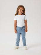NAME IT Salli Bootcut Jeans 8292 Light Blue Bleached Denim front view