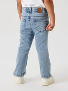 NAME IT Salli Bootcut Jeans 8292 Light Blue Bleached Denim model front view