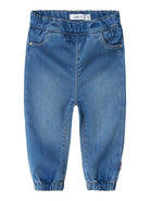 NAME IT Rose Loose Jeans Medium Blue Denim front view