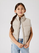 NAME IT Maket Pure Cashmere Gilet Pure Cashmere model front view